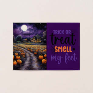 Halloween Spooky Haunted Town Night Foil Card