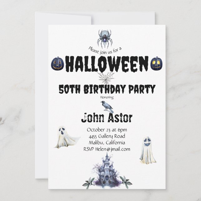 Halloween Spooky Invitation (Front)