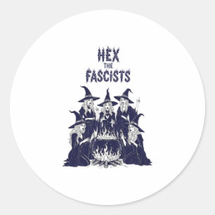 Halloween Spooky Liberal Witch Anti Trump Classic Round Sticker