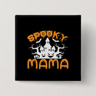 Halloween Spooky Mama Birthday 2 Inch Square Button