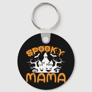 Halloween Spooky Mama Birthday Keychain