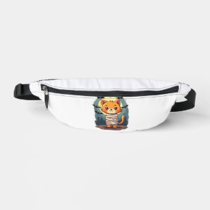 Halloween Spooky Mummy Cat and Pumpkin Halloween Fanny Pack