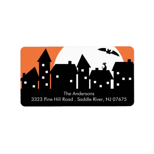 Halloween Spooky Night Return Address Label (Front)