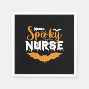 Halloween Spooky Nurse Birthday Napkin