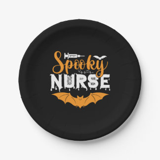 Halloween Spooky Nurse Birthday Paper Plate