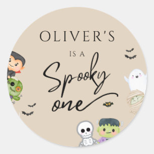 Halloween Spooky One 1st Birthday  Favour Gift Tag