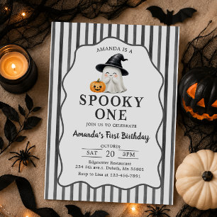 Halloween Spooky One First Birthday Invitation