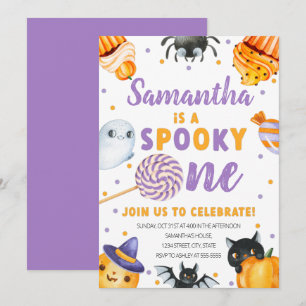 Halloween Spooky One First Birthday Invitation