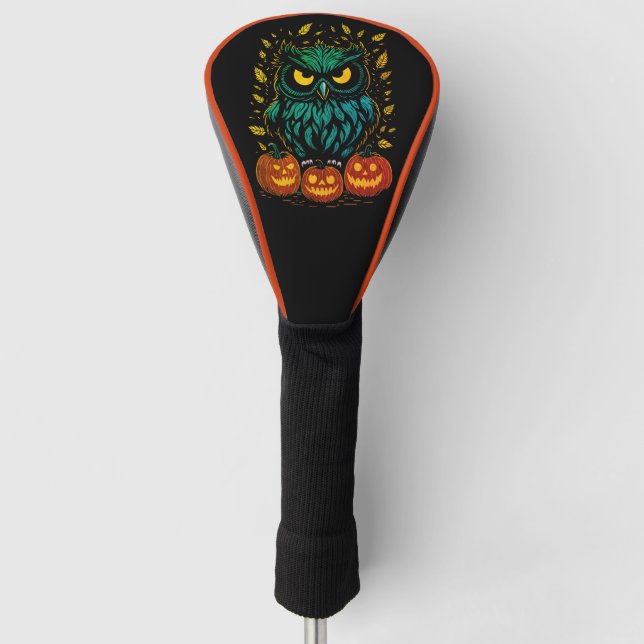 Halloween Spooky Owl Golf Head Cover (Front)