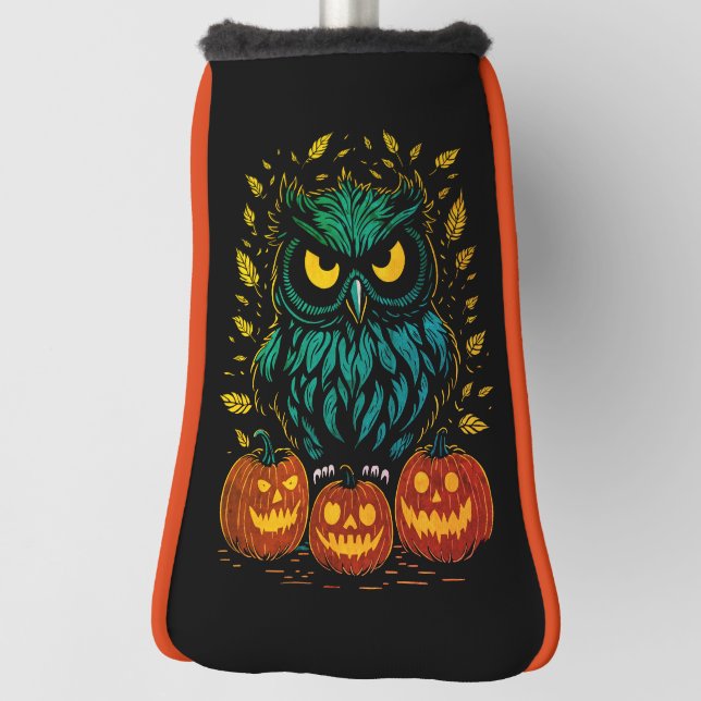 Halloween Spooky Owl Golf Head Cover (Rotate 90)