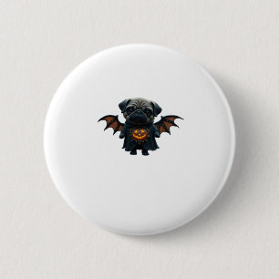 Halloween Spooky Pug Classic T-Shirt 2 Inch Round Button