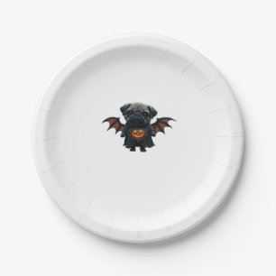 Halloween Spooky Pug Classic T-Shirt Paper Plate