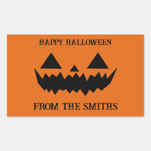 Halloween Spooky Pumpkin Face Sticker
