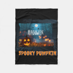 HALLOWEEN SPOOKY PUMPKIN FLEECE BLANKET
