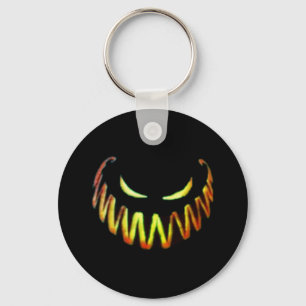 Halloween, spooky pumpkin keychain