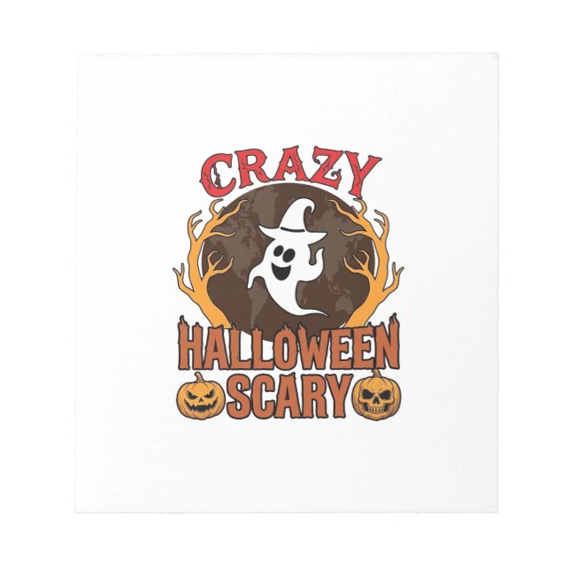 Halloween Spooky Pumpkin Retro Engraved Texture_1 Notepad (Front)