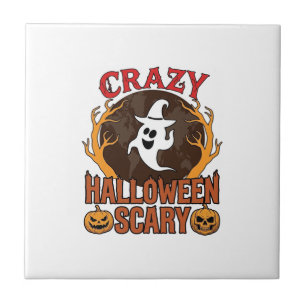 Halloween Spooky Pumpkin Retro Engraved Texture_1 Tile