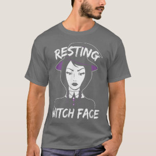 Halloween Spooky Resting Witch Face 3308 T-Shirt