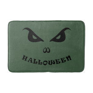 Halloween spooky scary face bath mat