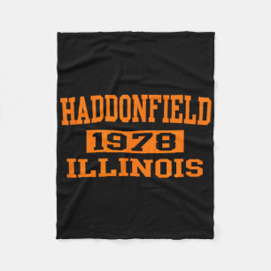 Halloween Spooky Scary Haddonfield Illinois Hallow Fleece Blanket