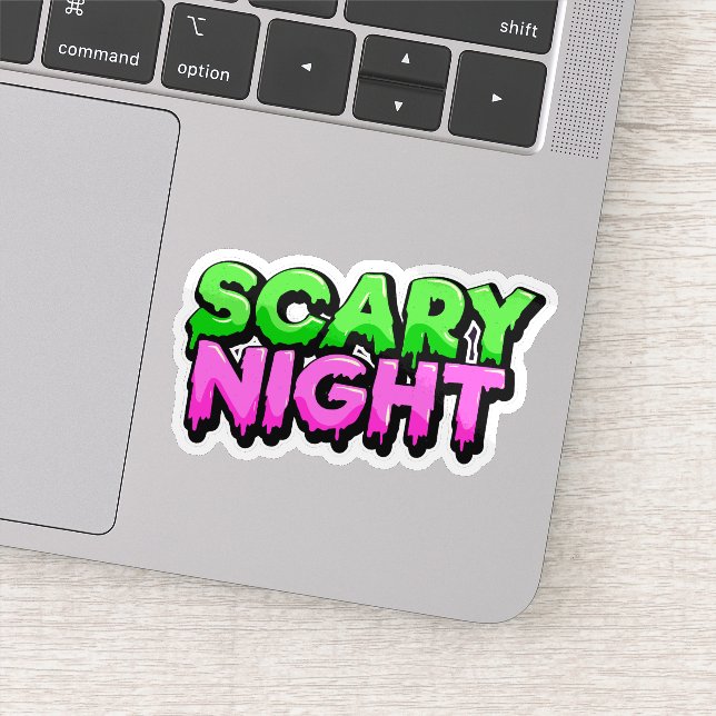 Halloween spooky scary night sticker  (Detail)