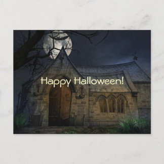 Halloween Spooky Scenes Postcard