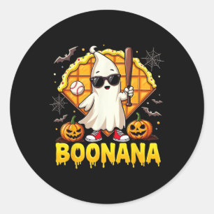 Halloween Spooky Season Boonana Cute Ghost Nana Classic Round Sticker