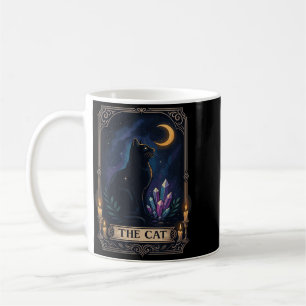 Halloween Spooky Season Floral Mystical Black Cat Coffee Mug