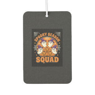 Halloween Spooky Season Squad Ghost Pumpkin Design Air Freshener