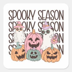 Halloween Spooky Season Square Sticker