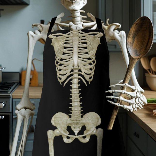Halloween Spooky Skeleton Bones Costume Apron (Easy Halloween Costume - be a skeleton!)