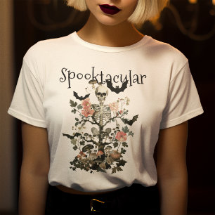 Halloween Spooky Skeleton Haunted Forest Women's T-Shirt