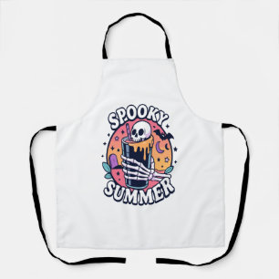 Halloween Spooky Summer Skeleton Drink Apron