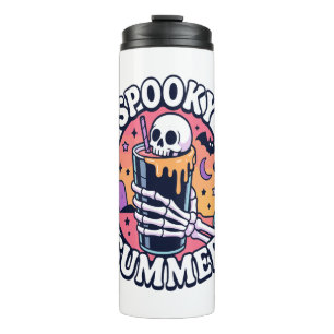 Halloween Spooky Summer Skeleton Drink Thermal Tumbler