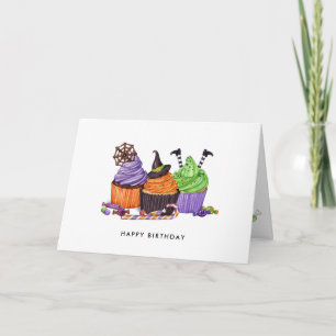 Halloween Spooky Sweet Happy Birthday Customizable Card
