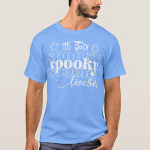 Halloween Spooky Teacher Retro Trick Or Teach Teac T-Shirt