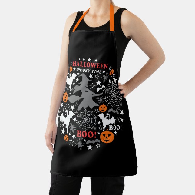 Halloween Spooky Time Apron (Insitu)
