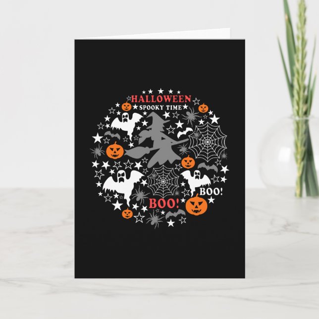 Halloween Spooky Time Card (Front)