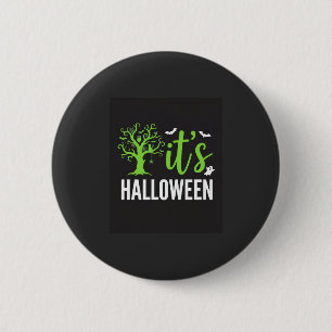 Halloween Spooky Tree Bats Vector Design_1 2 Inch Round Button
