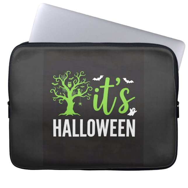 Halloween Spooky Tree Bats Vector Design_1 Laptop Sleeve (Front)