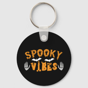 Halloween Spooky Vibes Birthday Keychain
