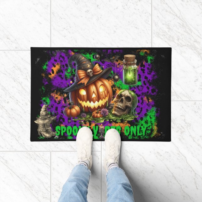 Halloween Spooky Vibes Only Door Mat (Indoor)