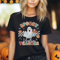 Halloween Spooky Violin Teacher Music T-Shirt