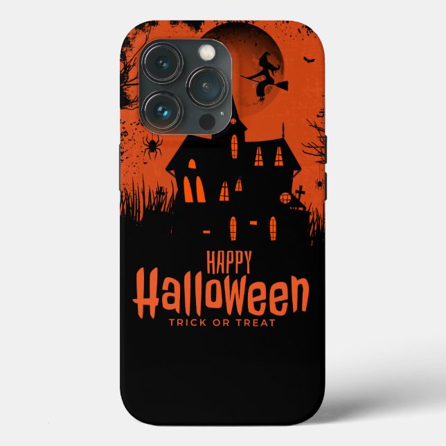 Halloween Spooky Witch with Moon & Bats Case-Mate iPhone Case (Back)