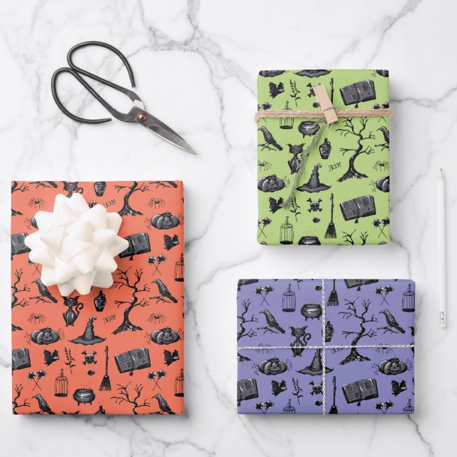 Halloween Spooky Wrapping Paper Sheet (Front)