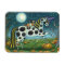 HALLOWEEN SPOTTED PONY & BAT CAT WHIMSICAL HORSE