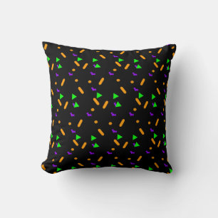 Halloween Sprinkles Bat Sugar Pattern Throw Pillow