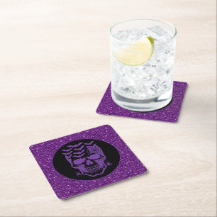 Halloween square paper coaster