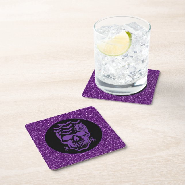 Halloween  square paper coaster (Insitu)