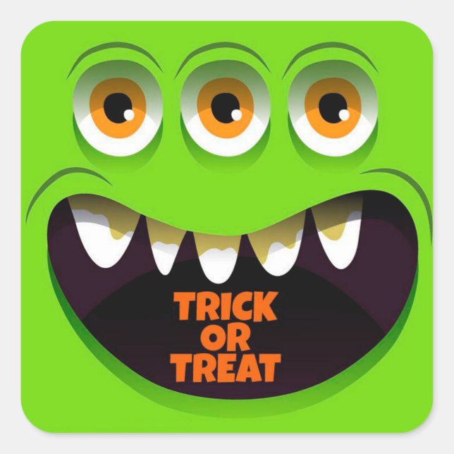Halloween Square Sticker (Front)